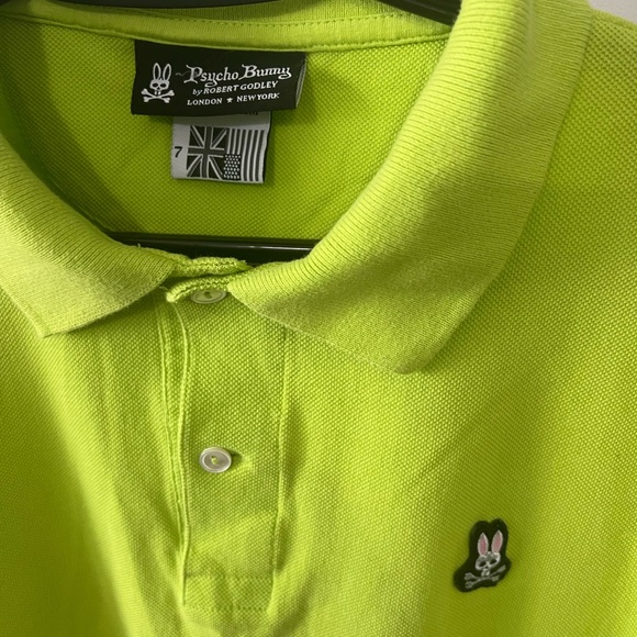 Psycho Bunny Men's Bright Green Polo Shirt - Picture 2 of 4